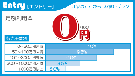 エントリー　月額利用料０円