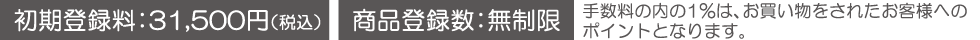 初期登録料　30,000円